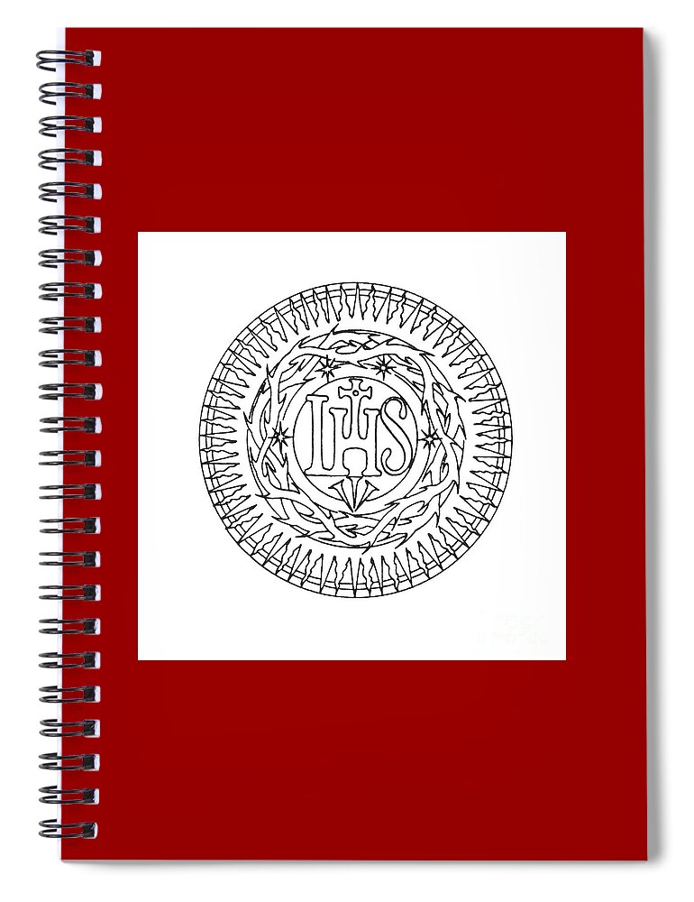 Seal Of Jesuits Society Of Jesus Spiral Notebook featuring the painting Seal of Jesuits Society of Jesus by William Hart McNichols