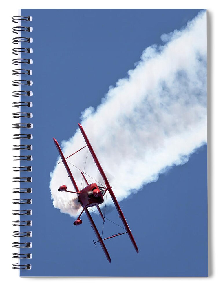 Airplane Spiral Notebook featuring the photograph Sean Tucker by Rick Pisio