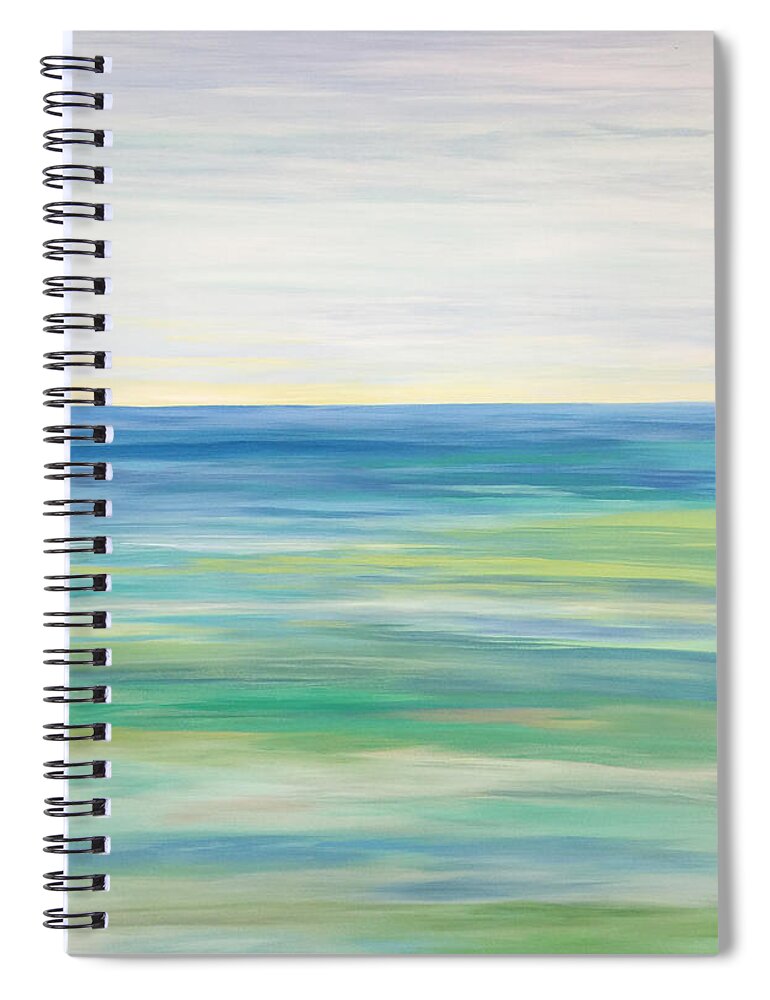  Spiral Notebook featuring the digital art Seaside Wonder by Linda Bailey