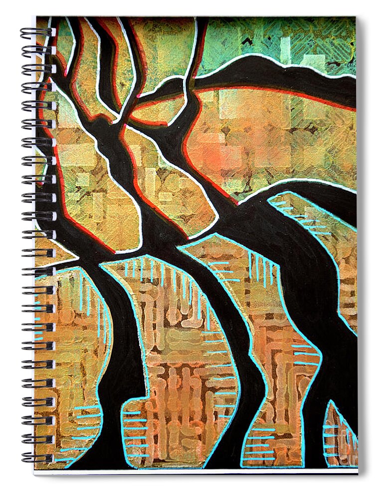  Acrylic Spiral Notebook featuring the painting Season Illustration by Ariadna De Raadt