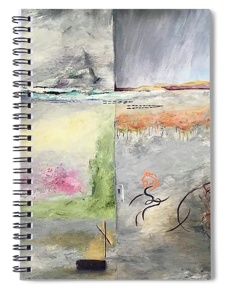 Seasons Spiral Notebook featuring the painting Seasons by Deborah Naves