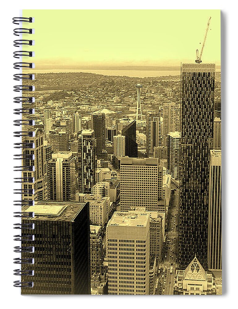 Seattle Spiral Notebook featuring the photograph Seattle City Scene II by Cathy Anderson