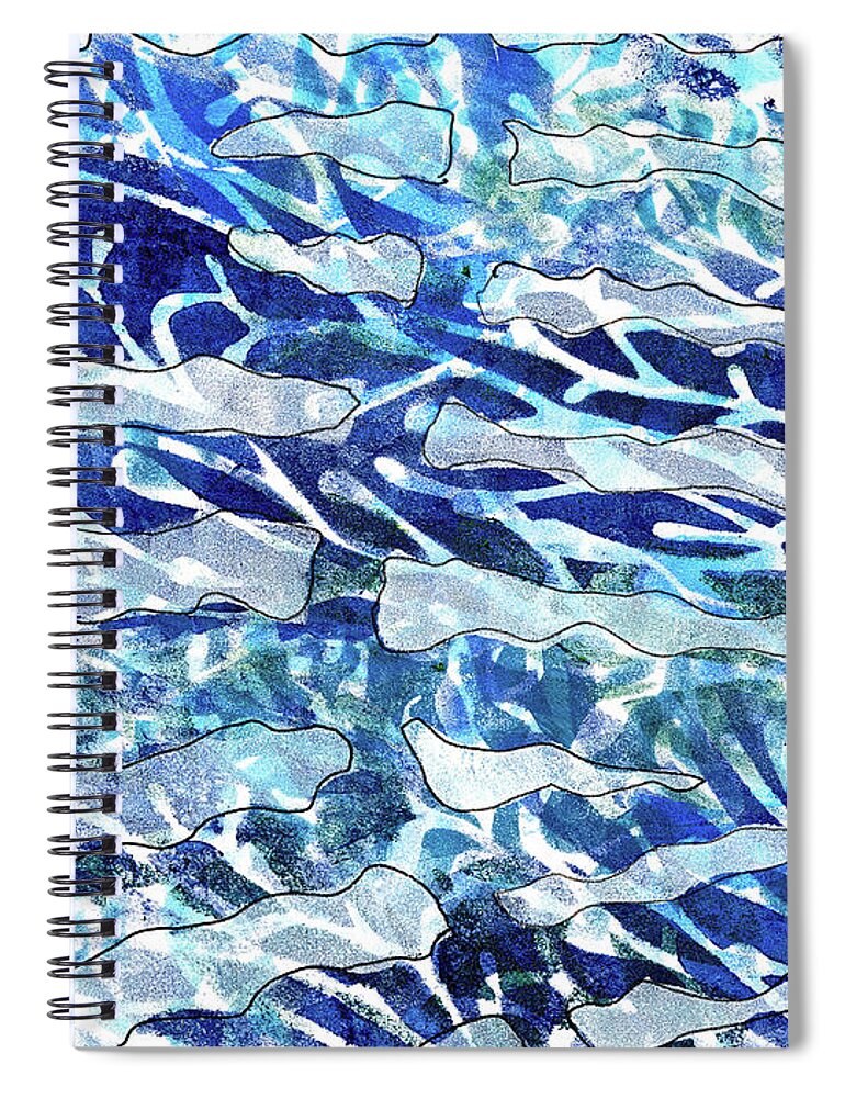 Tropical Spiral Notebook featuring the painting Seaweed by Cynthia Fletcher