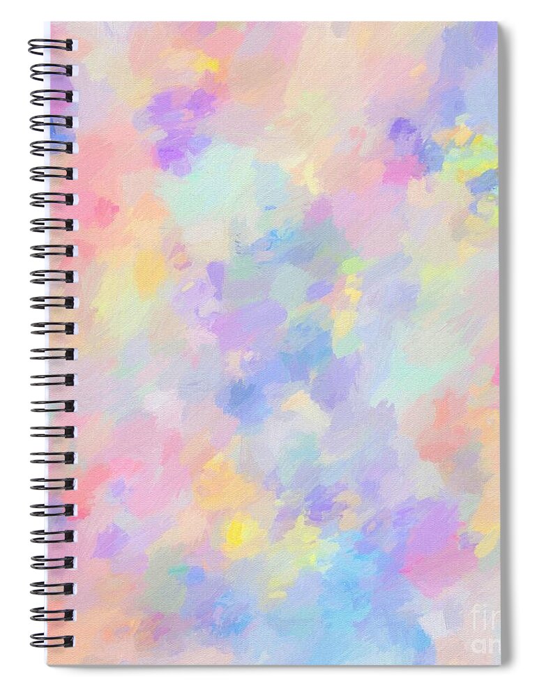 Spring Spiral Notebook featuring the painting Secret Garden Colorful Abstract Painting by Modern Art