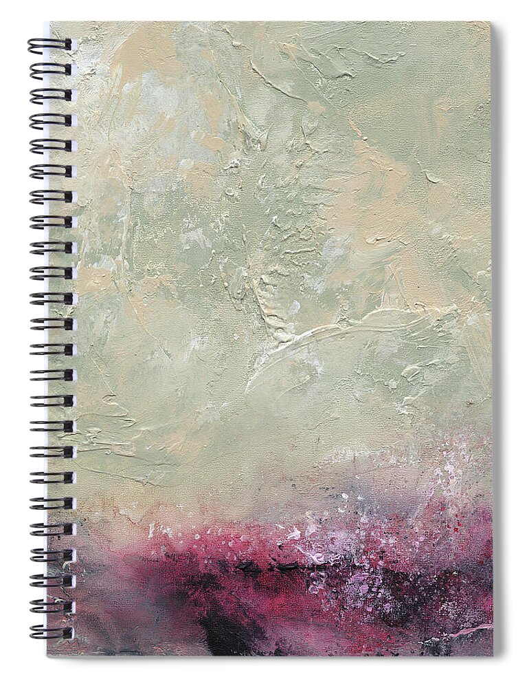 Abstract Spiral Notebook featuring the painting Secret Harvest by Jai Johnson
