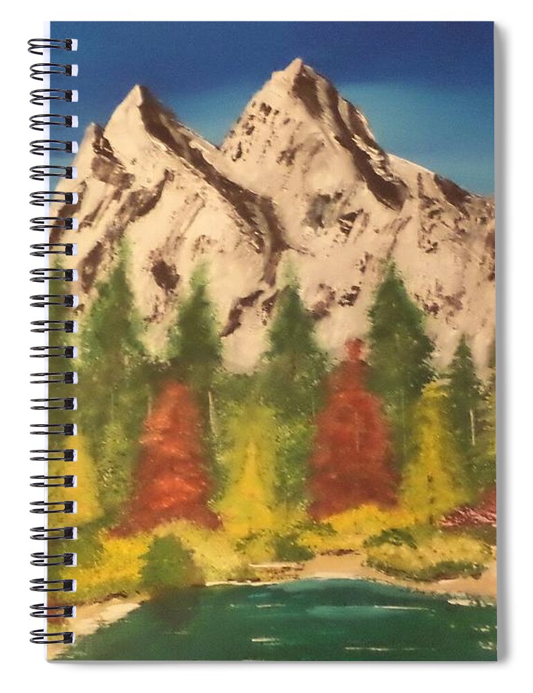 Donnsart1 Spiral Notebook featuring the painting Secret Pond painting # 333 by Donald Northup