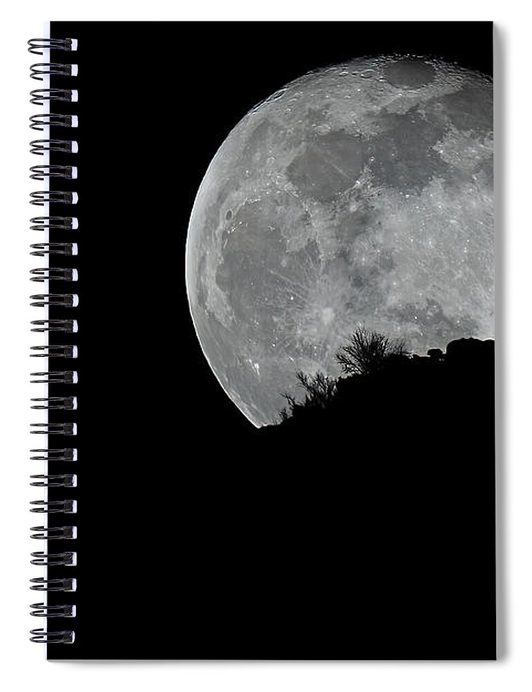  Spiral Notebook featuring the photograph Sedona Moonrise by Al Judge