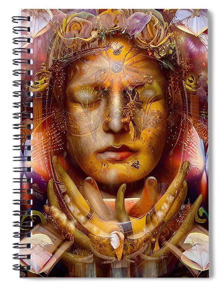 See No Evil Spiral Notebook featuring the digital art See No Evil by Skip Hunt