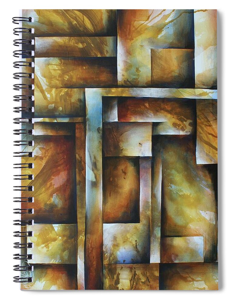 Cubism Spiral Notebook featuring the painting Stop by Michael Lang