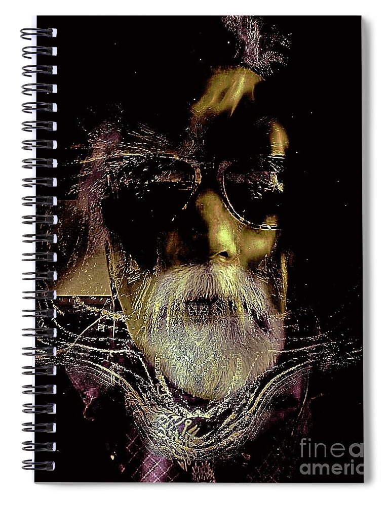  Spiral Notebook featuring the digital art Selfie by Glenn Hernandez