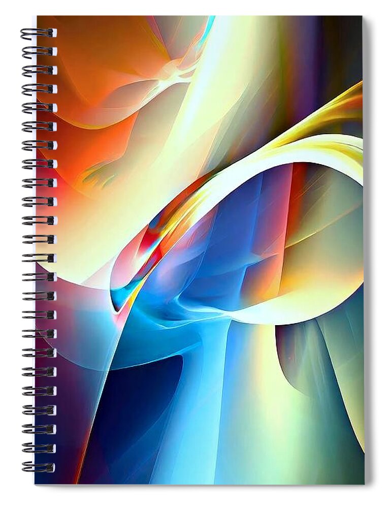 Sultry Spiral Notebook featuring the digital art Sensual Smoke 2 by David Manlove