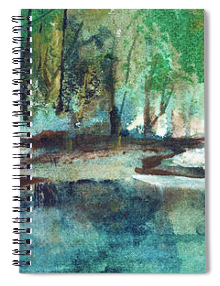 Lee Painting Spiral Notebook featuring the painting Serene No. 2 by Lee Beuther