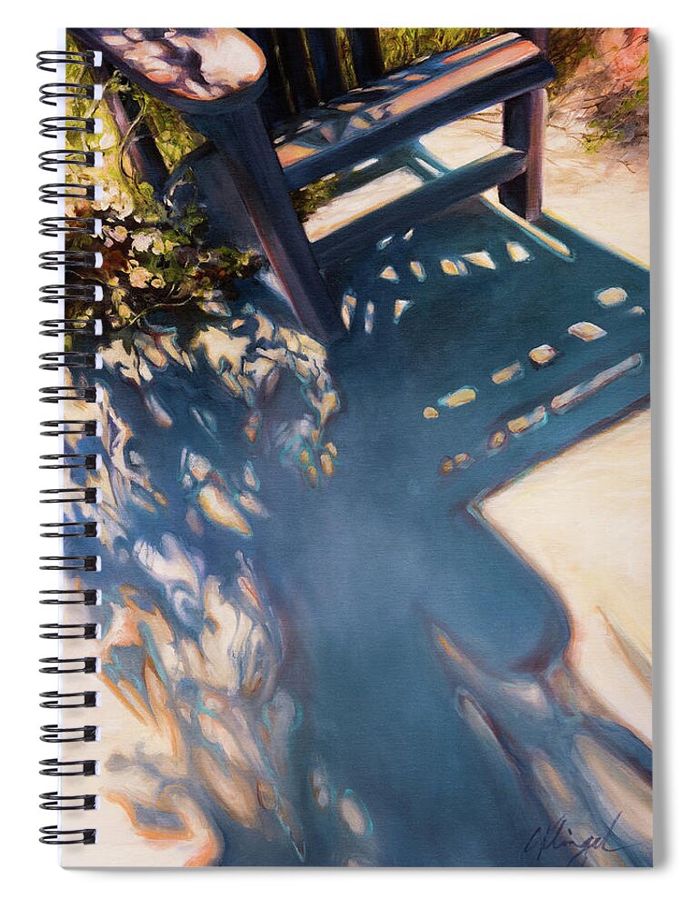 Serenity Spiral Notebook featuring the painting Serenity by Carol Klingel