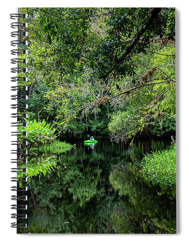 Kayak Spiral Notebook featuring the photograph Serenity by Dart Humeston