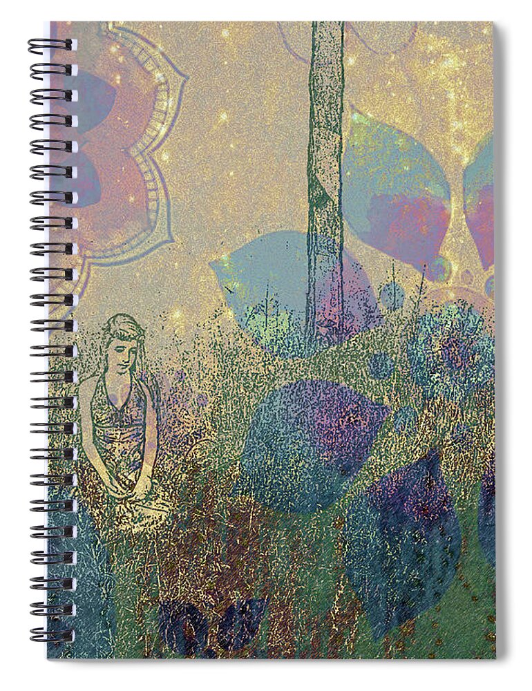 Sharaabel Spiral Notebook featuring the photograph Serenity in the Mod Forest by Shara Abel