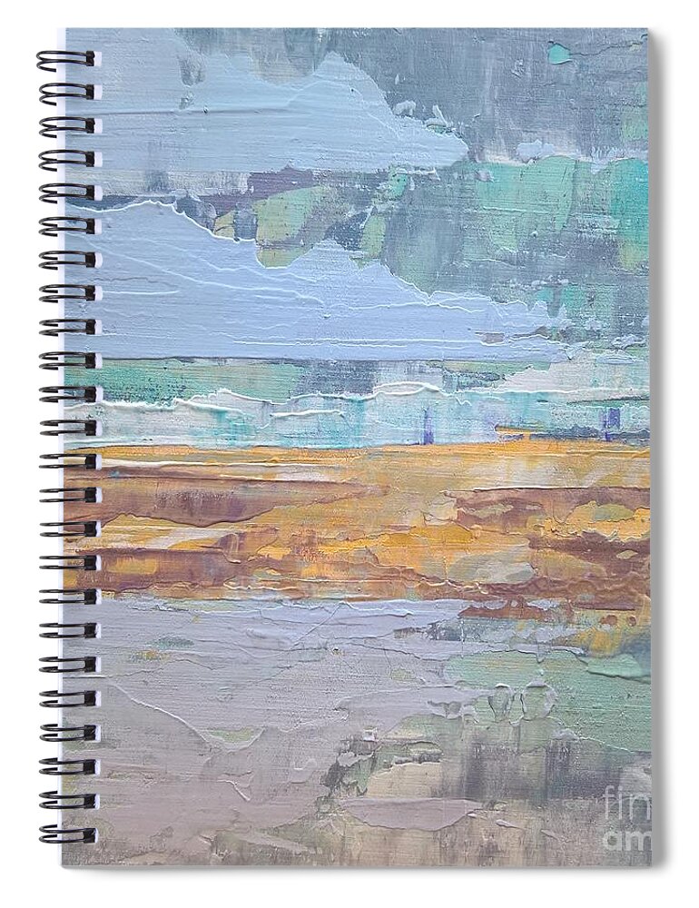 Waterscape Spiral Notebook featuring the painting Serenity by Lisa Dionne