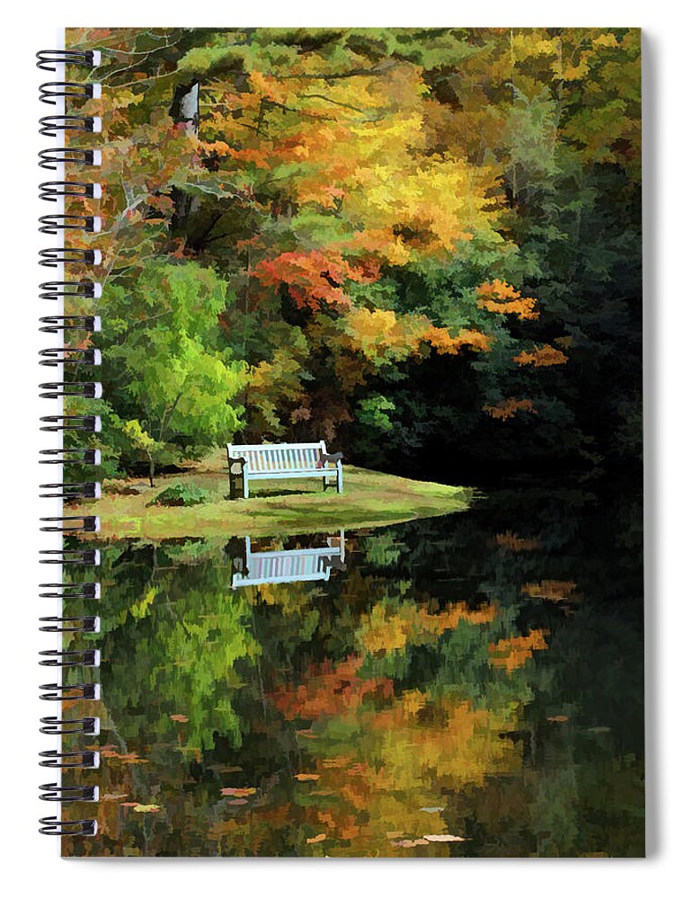 North Carolina Spiral Notebook featuring the photograph Serenitys Pond by Jennifer Robin