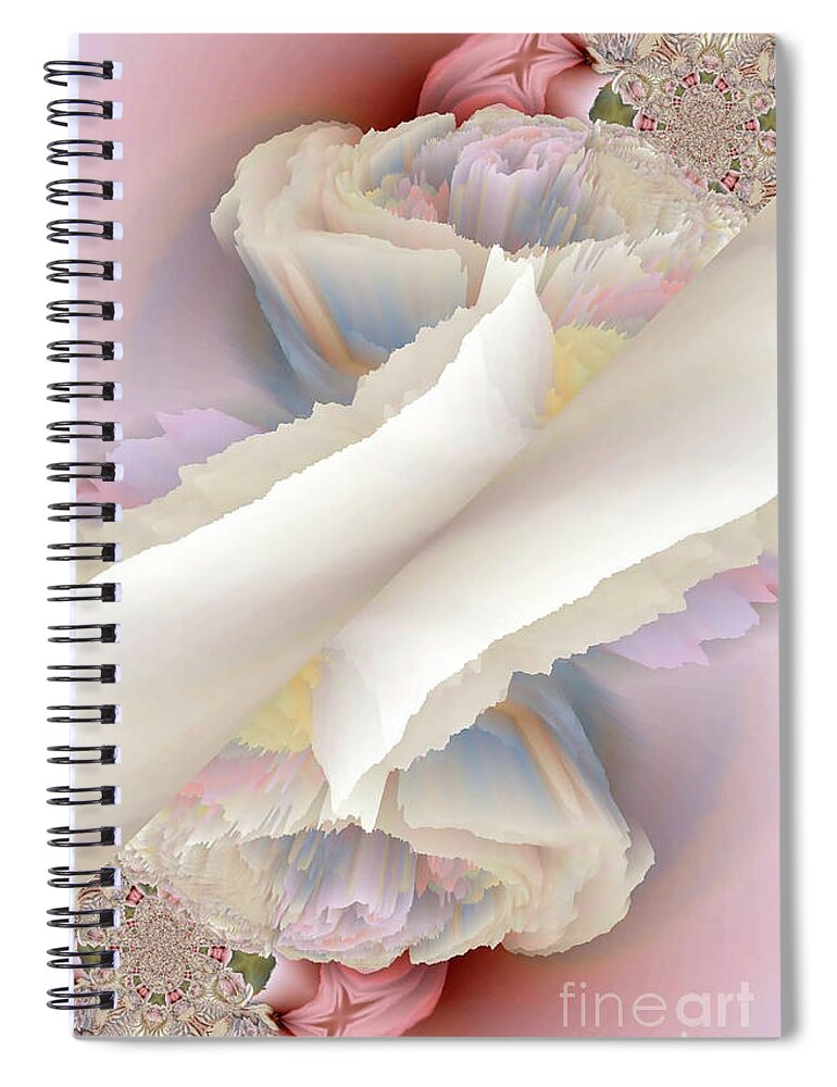 Art Spiral Notebook featuring the digital art Veil of Heaven by Alexandra Vusir