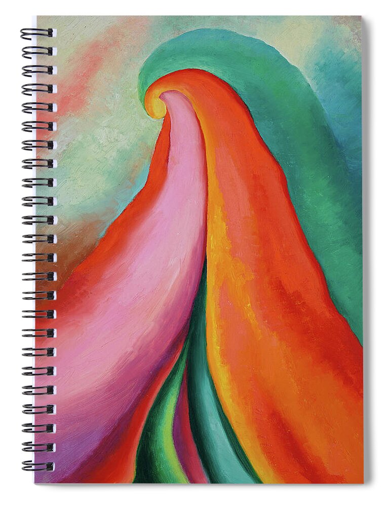 Georgia O'keeffe Spiral Notebook featuring the painting Series I. No 1 - Vivid colorful abstract modern painting by Georgia O'Keeffe
