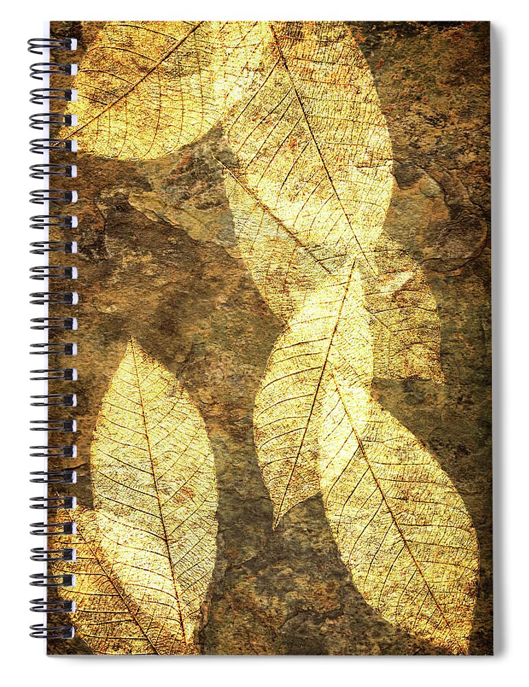 Color Spiral Notebook featuring the photograph Seven Leaves 1 by Alan Hausenflock