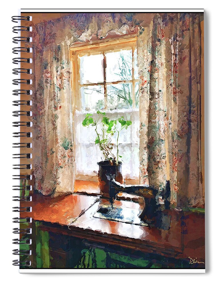 Ireland Spiral Notebook featuring the photograph Sewing By The Window by Peggy Dietz