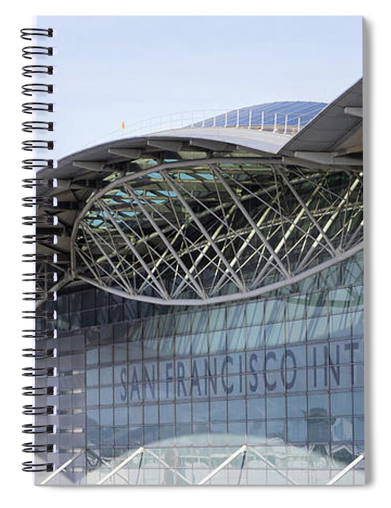 Wingsdomain Spiral Notebook featuring the photograph SFO San Francisco International Airport R2006 by Wingsdomain Art and Photography