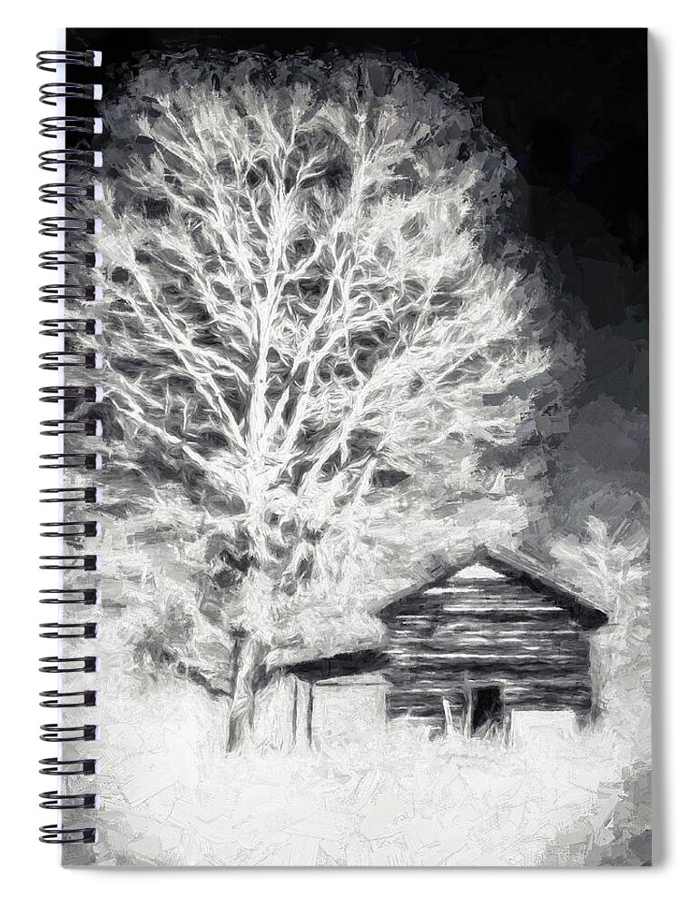 North Carolina Spiral Notebook featuring the digital art Shade of a Tree fx by Dan Carmichael
