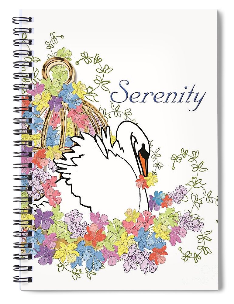 Flower Spiral Notebook featuring the painting Shades of Orchids by Belinda Landtroop