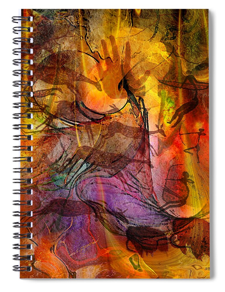 Shadow Hunters Spiral Notebook featuring the digital art Shadow Hunters by Studio B Prints