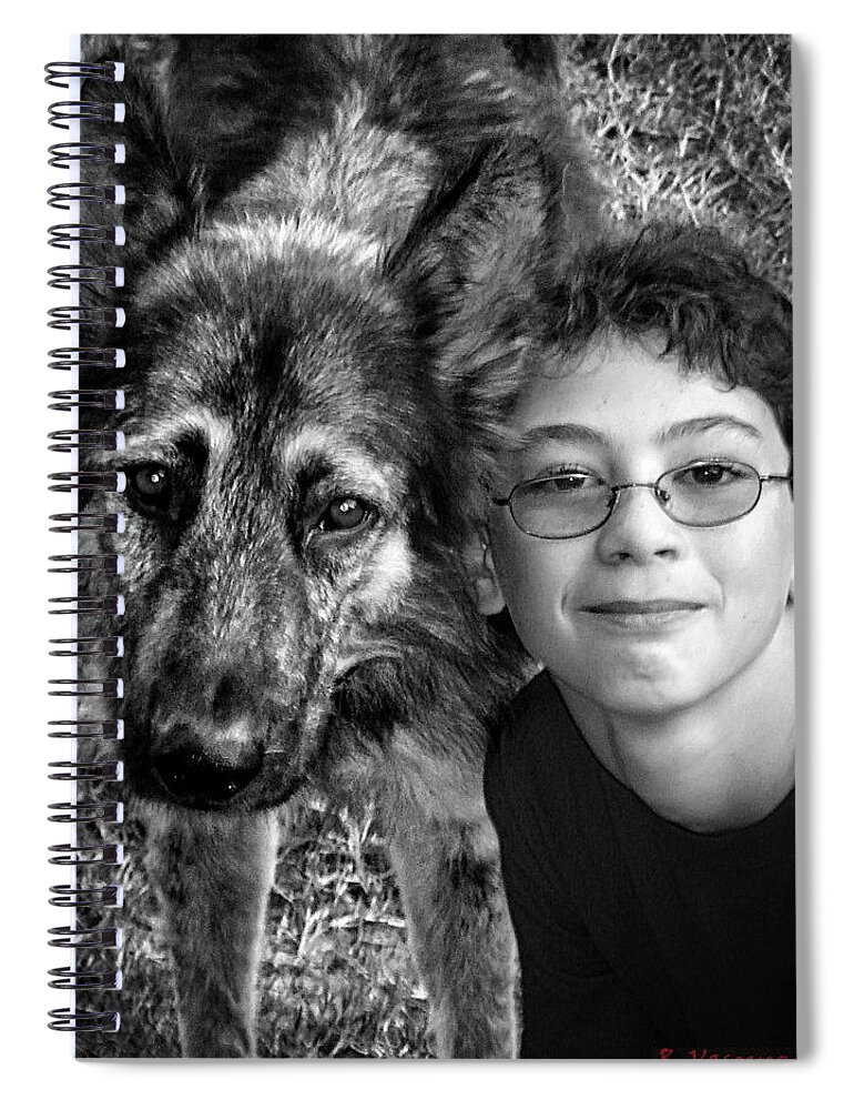 Cat Spiral Notebook featuring the photograph Shadow The Old One and Life Long Friend by Rene Vasquez