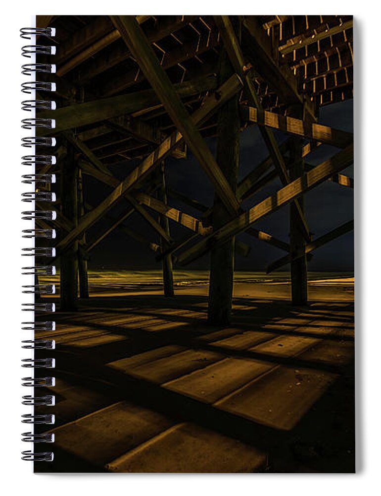 Dock Spiral Notebook featuring the photograph Shadows and Light by Everet Regal