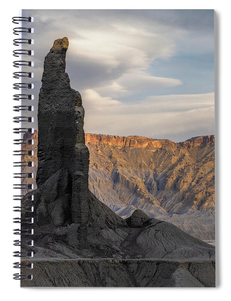 Utah Spiral Notebook featuring the photograph Shale Sentry by Dustin LeFevre