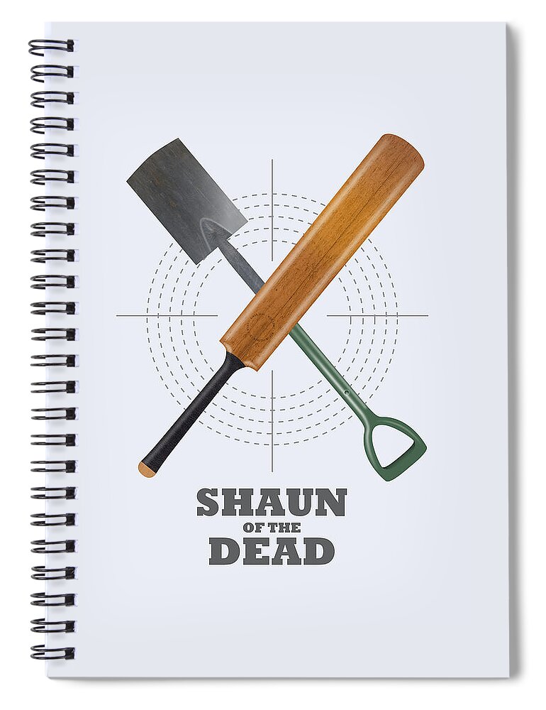 Movie Poster Spiral Notebook featuring the digital art Shaun of the Dead - Alternative Movie Poster by Movie Poster Boy