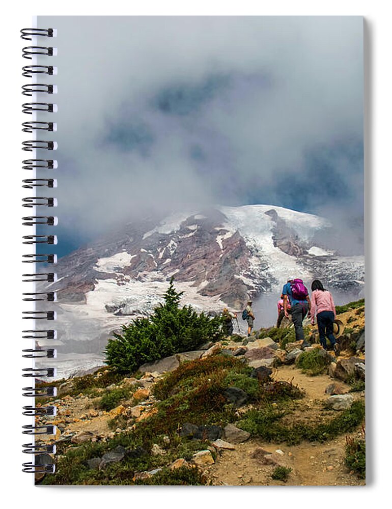 Mount Rainier National Park Spiral Notebook featuring the photograph She Reveals Herself by Doug Scrima