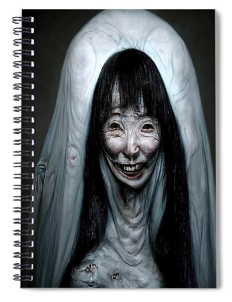 Horror Spiral Notebook featuring the digital art Nighttime Bride - Artwork by Ryan Nieves