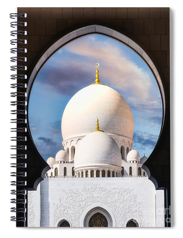 Abu Dhabi Spiral Notebook featuring the photograph Sheikh Zayed Grand Mosque - Abu Dhabi UAE by Stefano Senise