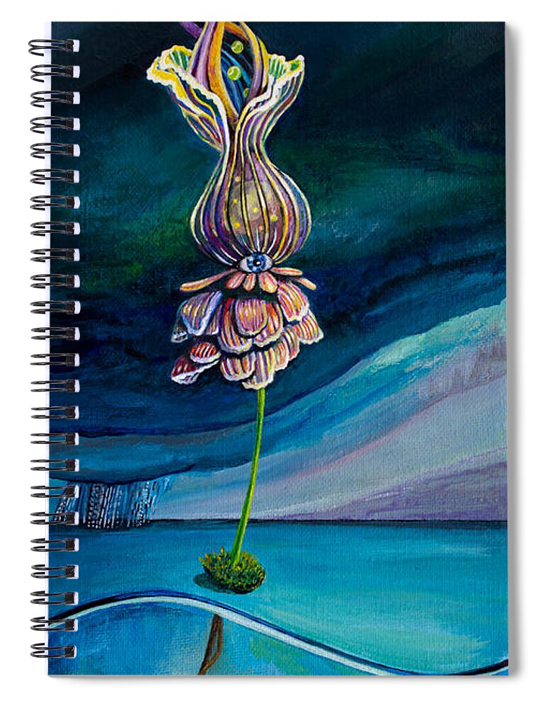 Optimism Spiral Notebook featuring the painting Shine Bright by Mindy Huntress