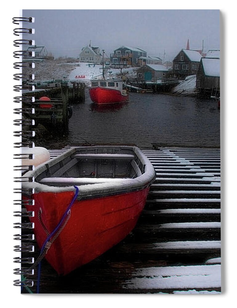 Peggy's Cove Spiral Notebook featuring the photograph Ship Yard by Patrick Boening