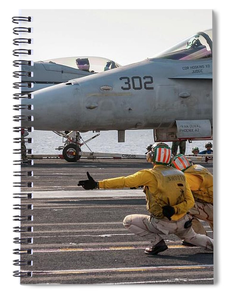 Action Spiral Notebook featuring the photograph Shooters and Valions by Liza Eckardt