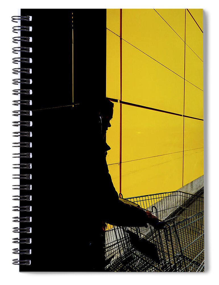 Europe Spiral Notebook featuring the photograph Shopper by Alexander Farnsworth