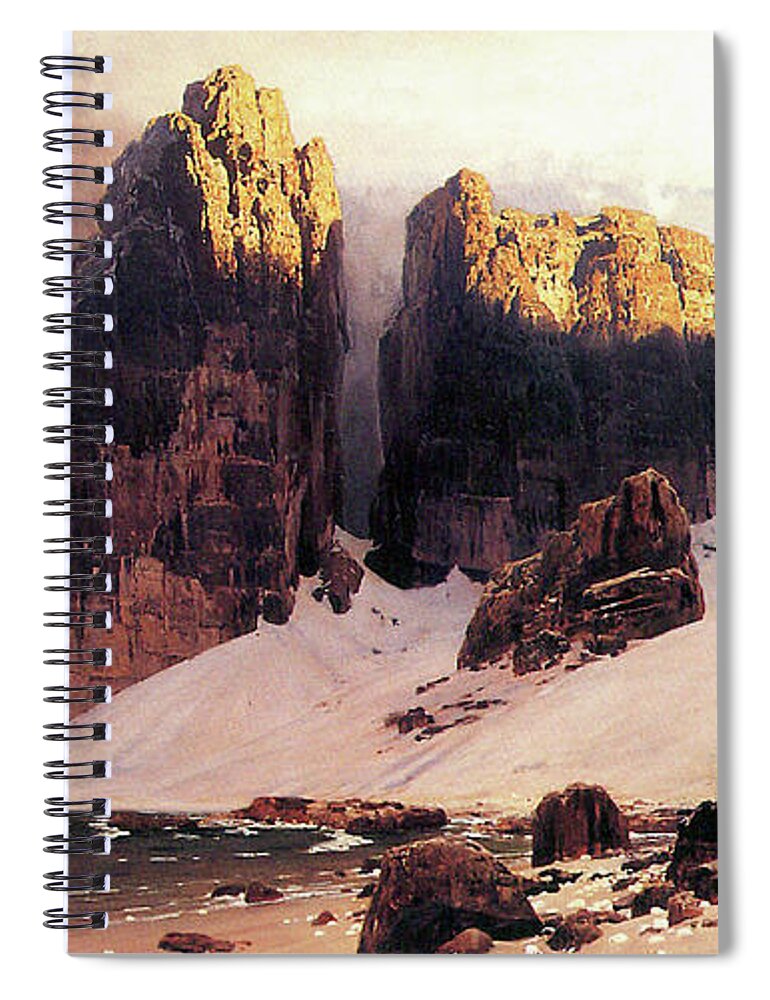 Shores Spiral Notebook featuring the painting Shores of Oblivion by Eugen Bracht