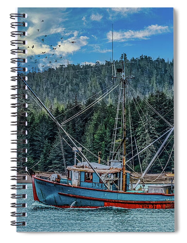 Alaska Spiral Notebook featuring the photograph Fishing in Alaska by Darryl Brooks