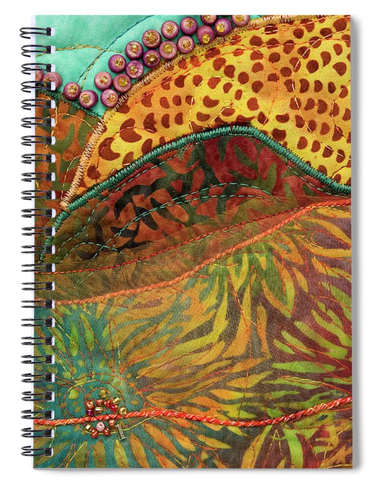Shrine To Land And Sky Spiral Notebook featuring the mixed media Shrine to Land and Sky C by Vivian Aumond