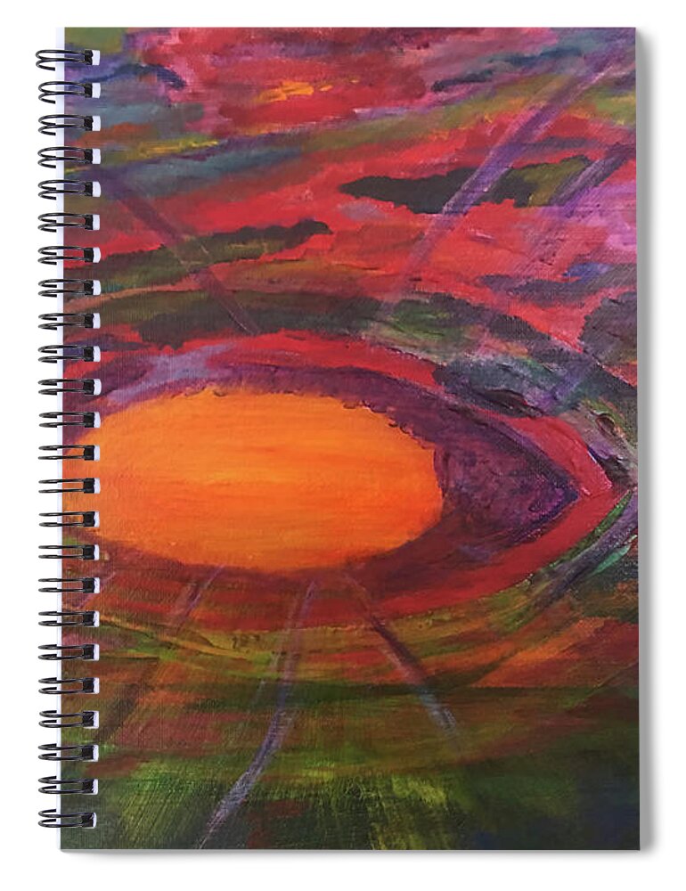 Stained Glass Spiral Notebook featuring the painting Sight by David Feder