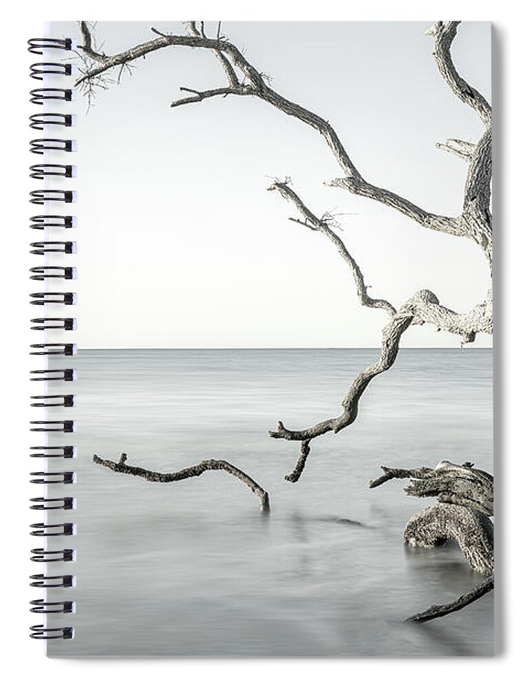 Beach Spiral Notebook featuring the photograph Silence at Botany Bay by John Kirkland