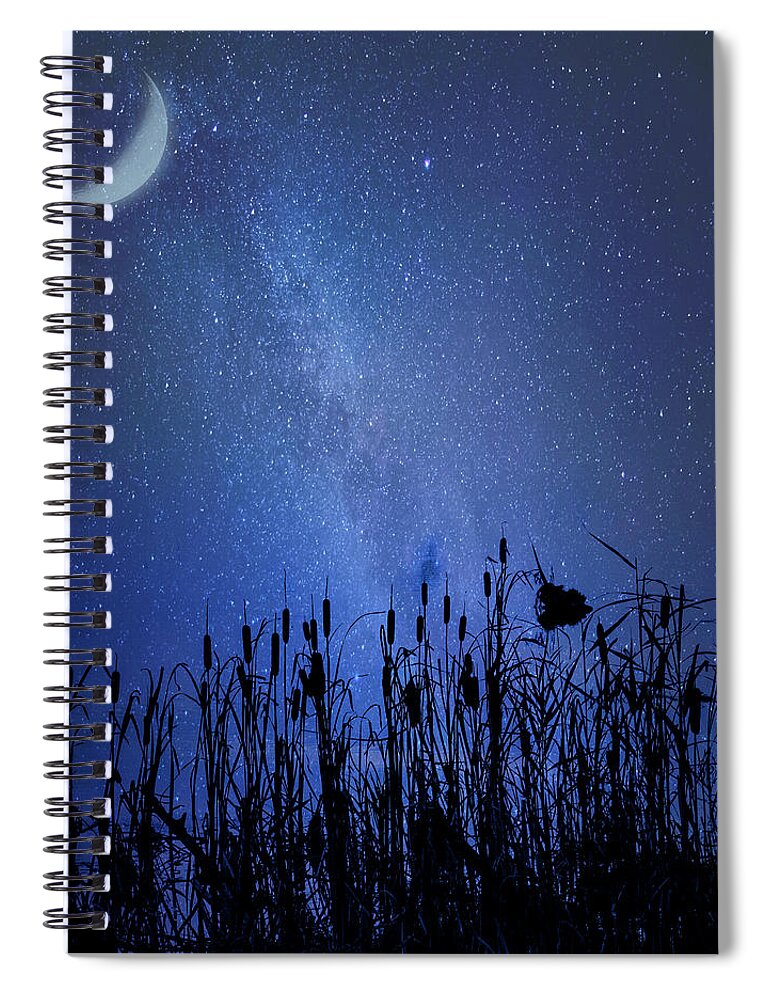 Night Spiral Notebook featuring the photograph Silent Night by Cathy Kovarik