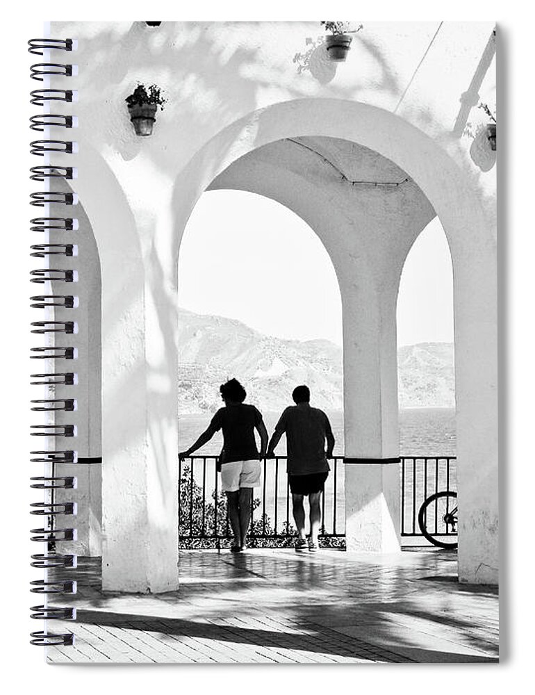 Silhouette Spiral Notebook featuring the photograph Silhouette of Couple by Naomi Maya