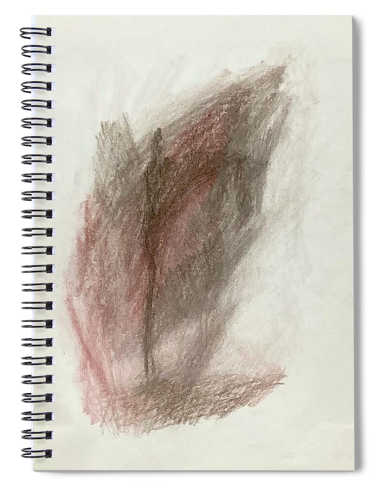 Watercolor Spiral Notebook featuring the drawing Silhouettes V by David Euler