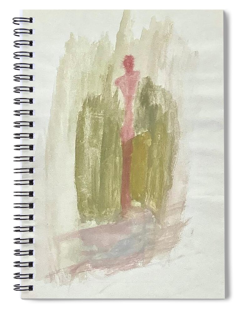 Silhouettes Spiral Notebook featuring the painting Silhouettes VI by David Euler