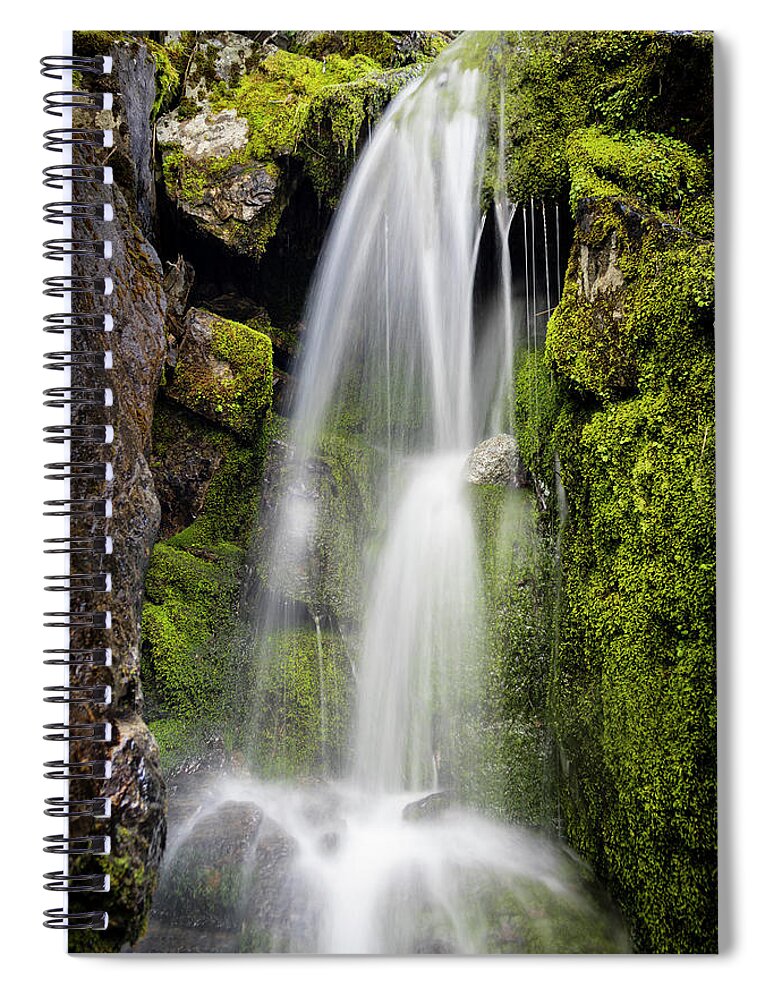 Waterfall Spiral Notebook featuring the photograph Silky Waterfall by Gary Geddes